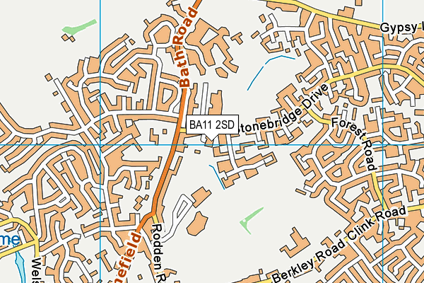 BA11 2SD map - OS VectorMap District (Ordnance Survey)