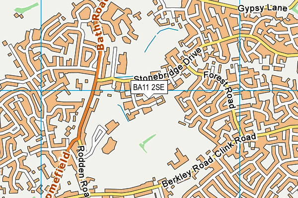 BA11 2SE map - OS VectorMap District (Ordnance Survey)