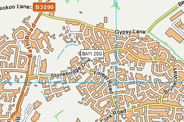 BA11 2SG map - OS VectorMap District (Ordnance Survey)