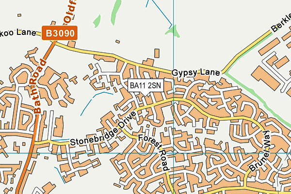 BA11 2SN map - OS VectorMap District (Ordnance Survey)