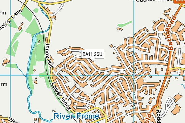 BA11 2SU map - OS VectorMap District (Ordnance Survey)
