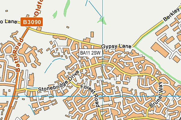 BA11 2SW map - OS VectorMap District (Ordnance Survey)