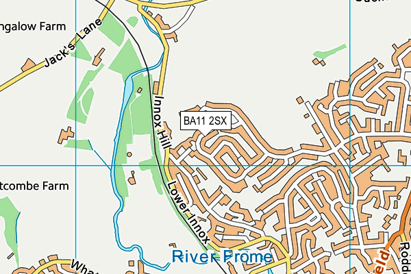 BA11 2SX map - OS VectorMap District (Ordnance Survey)