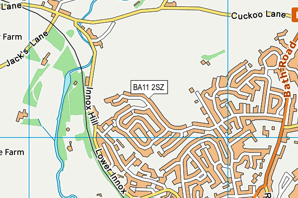 BA11 2SZ map - OS VectorMap District (Ordnance Survey)