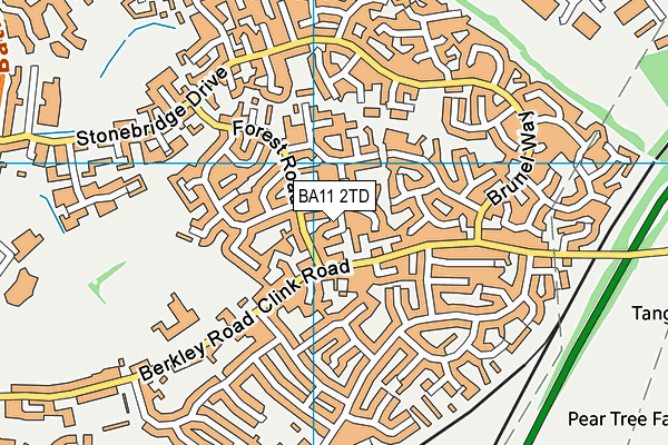 BA11 2TD map - OS VectorMap District (Ordnance Survey)