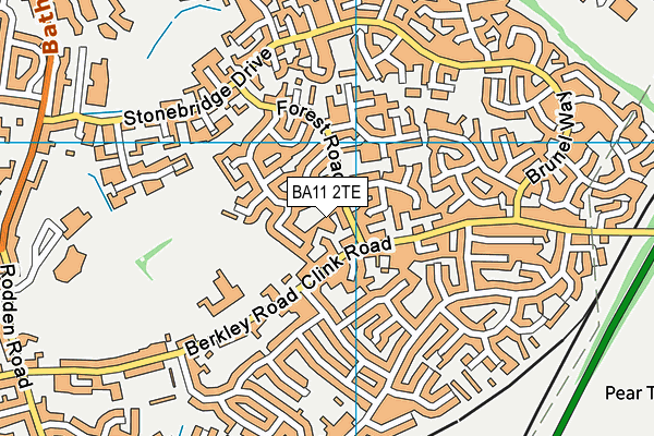 BA11 2TE map - OS VectorMap District (Ordnance Survey)