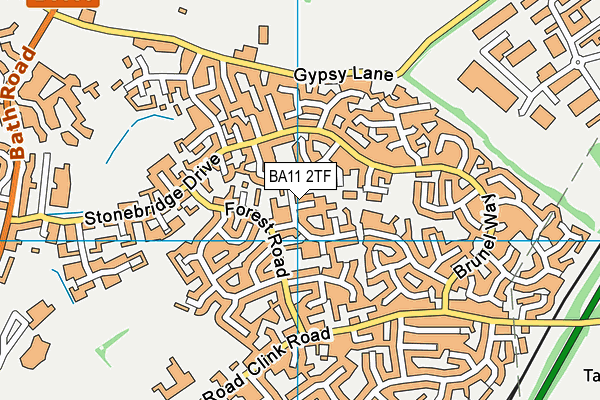 BA11 2TF map - OS VectorMap District (Ordnance Survey)