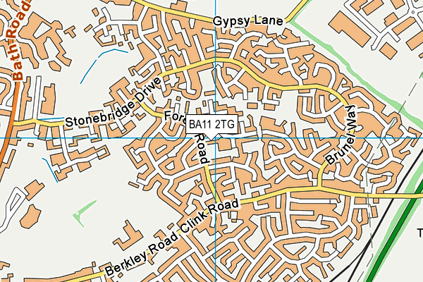 BA11 2TG map - OS VectorMap District (Ordnance Survey)