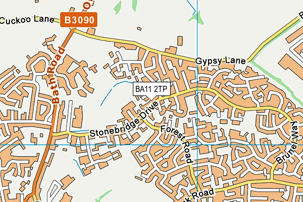 BA11 2TP map - OS VectorMap District (Ordnance Survey)