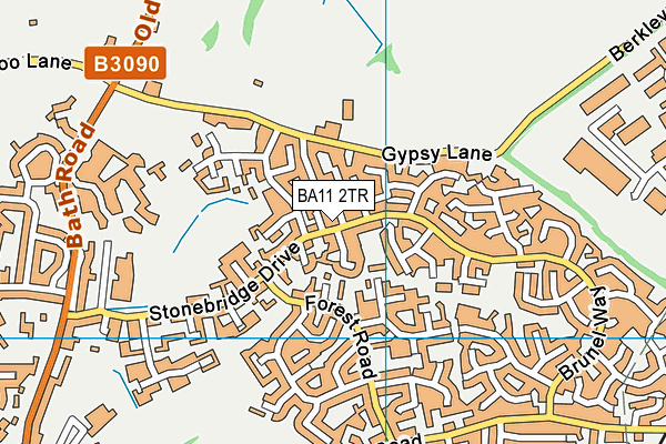 BA11 2TR map - OS VectorMap District (Ordnance Survey)