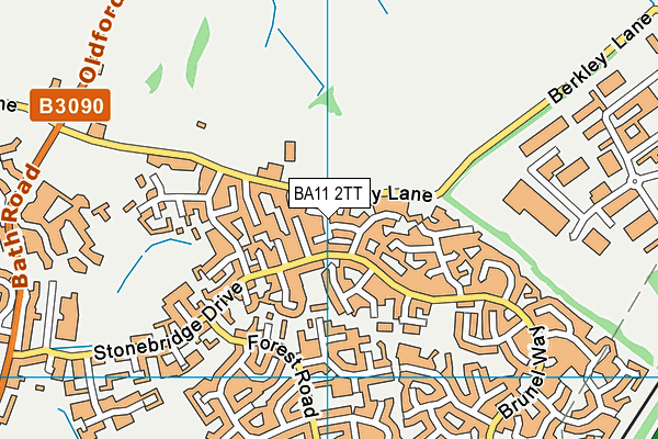 BA11 2TT map - OS VectorMap District (Ordnance Survey)