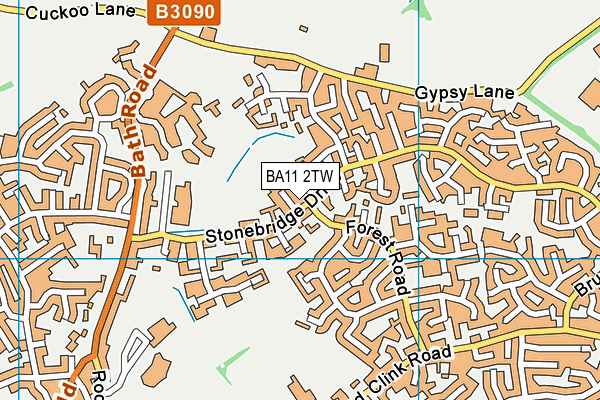 BA11 2TW map - OS VectorMap District (Ordnance Survey)
