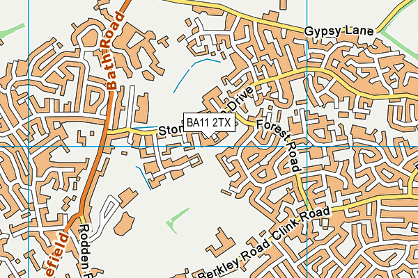 BA11 2TX map - OS VectorMap District (Ordnance Survey)