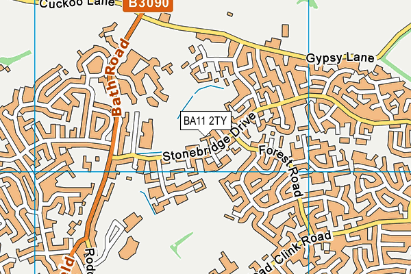 BA11 2TY map - OS VectorMap District (Ordnance Survey)