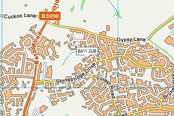 BA11 2UB map - OS VectorMap District (Ordnance Survey)