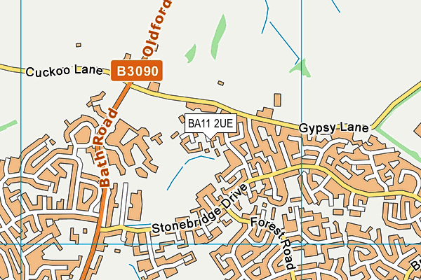 BA11 2UE map - OS VectorMap District (Ordnance Survey)