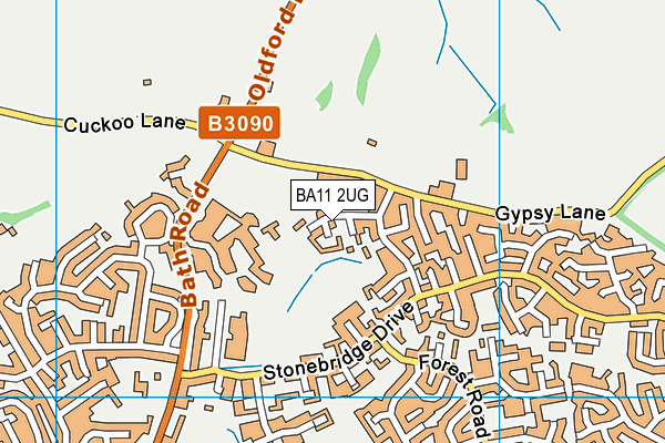 BA11 2UG map - OS VectorMap District (Ordnance Survey)