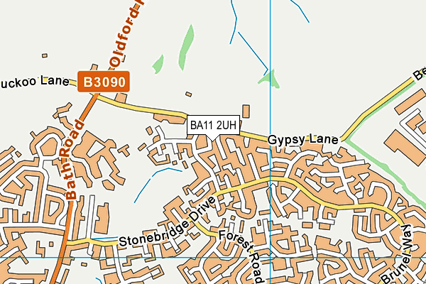 BA11 2UH map - OS VectorMap District (Ordnance Survey)