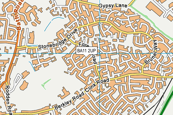 BA11 2UP map - OS VectorMap District (Ordnance Survey)