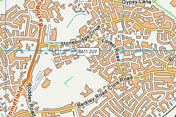 BA11 2UY map - OS VectorMap District (Ordnance Survey)
