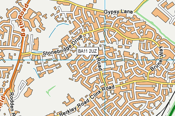 BA11 2UZ map - OS VectorMap District (Ordnance Survey)