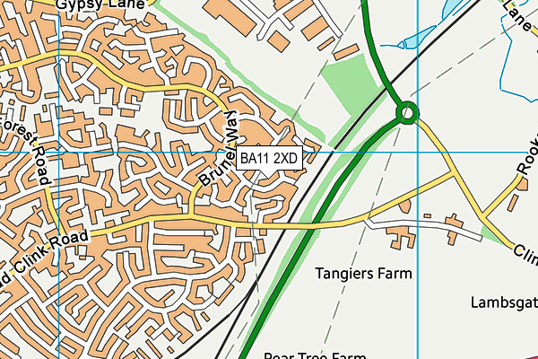 BA11 2XD map - OS VectorMap District (Ordnance Survey)