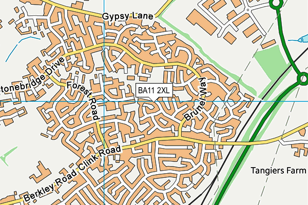 BA11 2XL map - OS VectorMap District (Ordnance Survey)