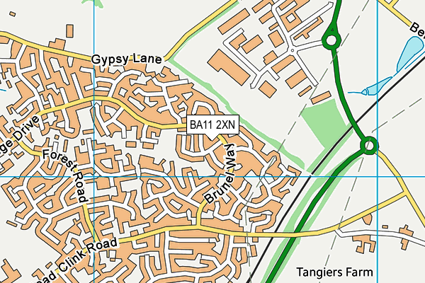 BA11 2XN map - OS VectorMap District (Ordnance Survey)