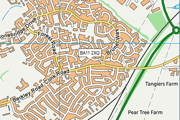 BA11 2XQ map - OS VectorMap District (Ordnance Survey)