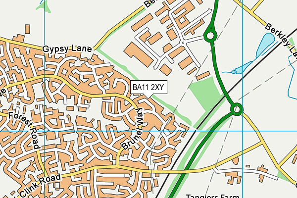 BA11 2XY map - OS VectorMap District (Ordnance Survey)