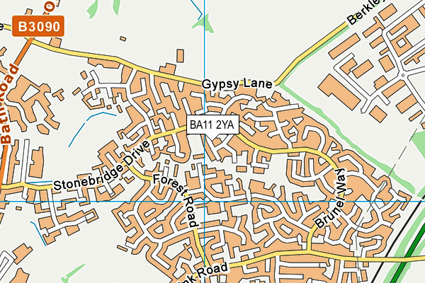 BA11 2YA map - OS VectorMap District (Ordnance Survey)