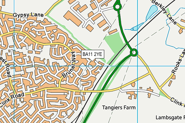 BA11 2YE map - OS VectorMap District (Ordnance Survey)