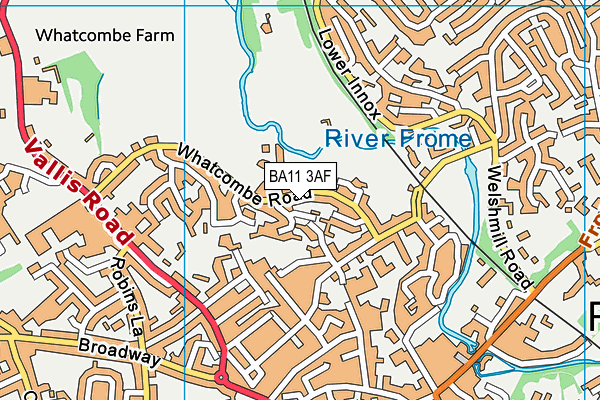 BA11 3AF map - OS VectorMap District (Ordnance Survey)