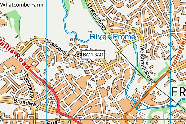 BA11 3AG map - OS VectorMap District (Ordnance Survey)