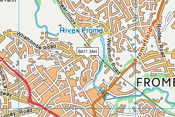 BA11 3AH map - OS VectorMap District (Ordnance Survey)