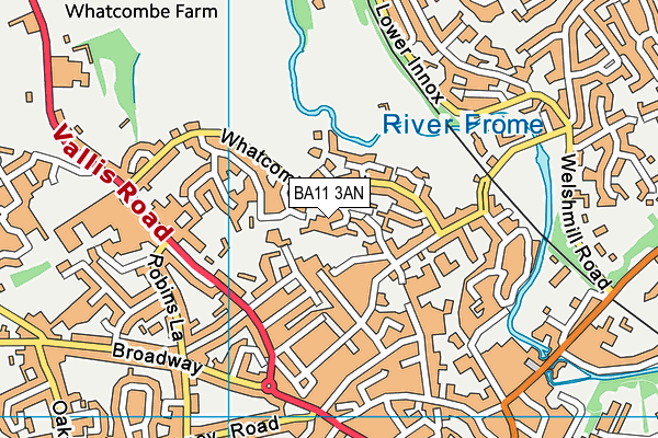 BA11 3AN map - OS VectorMap District (Ordnance Survey)