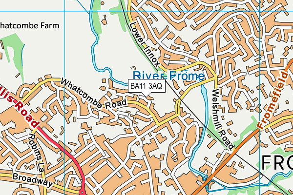 BA11 3AQ map - OS VectorMap District (Ordnance Survey)