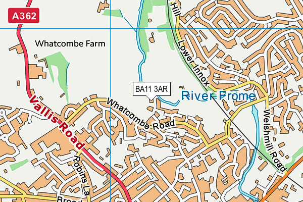 BA11 3AR map - OS VectorMap District (Ordnance Survey)