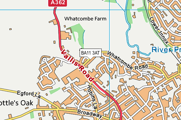 BA11 3AT map - OS VectorMap District (Ordnance Survey)