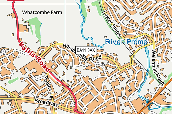 BA11 3AX map - OS VectorMap District (Ordnance Survey)