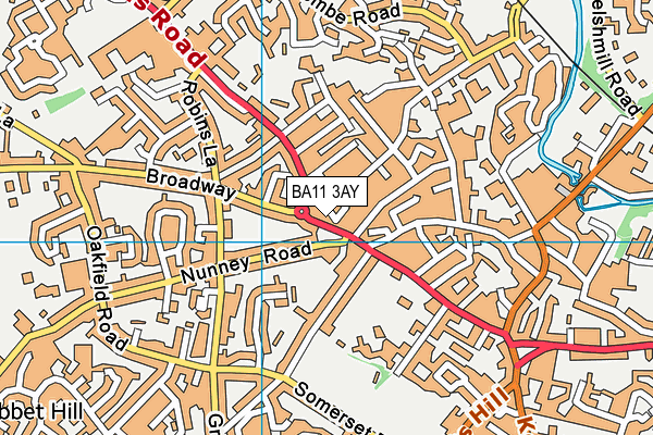 BA11 3AY map - OS VectorMap District (Ordnance Survey)