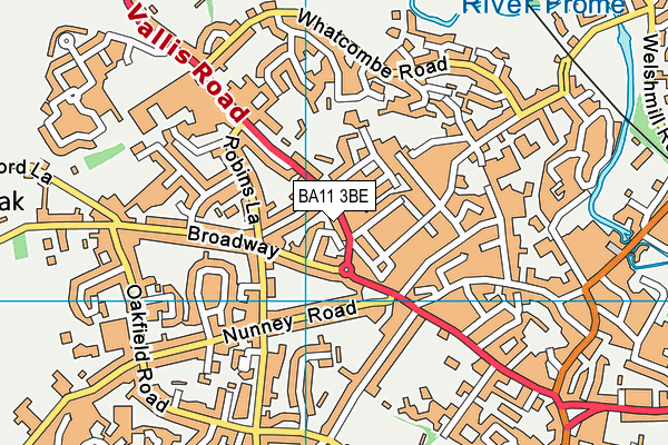 BA11 3BE map - OS VectorMap District (Ordnance Survey)