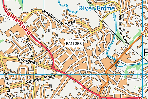 BA11 3BS map - OS VectorMap District (Ordnance Survey)