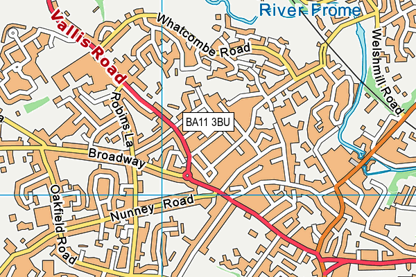 BA11 3BU map - OS VectorMap District (Ordnance Survey)