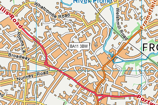 BA11 3BW map - OS VectorMap District (Ordnance Survey)