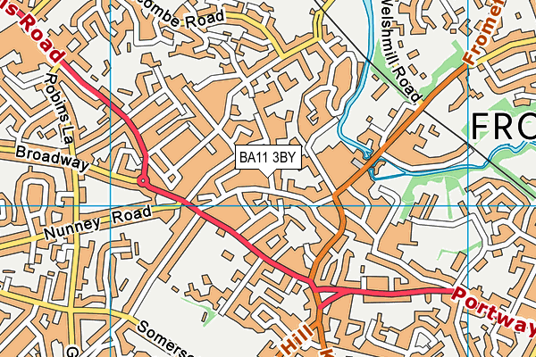 BA11 3BY map - OS VectorMap District (Ordnance Survey)