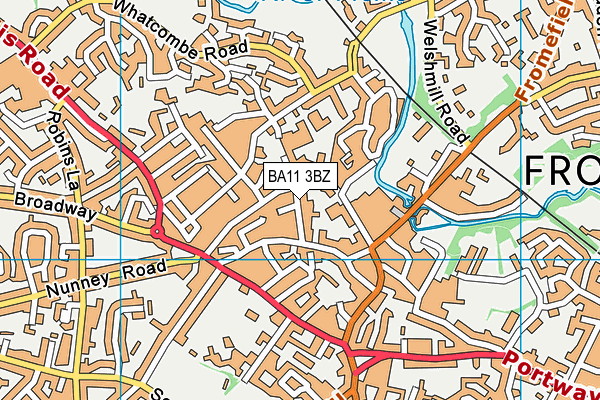 BA11 3BZ map - OS VectorMap District (Ordnance Survey)