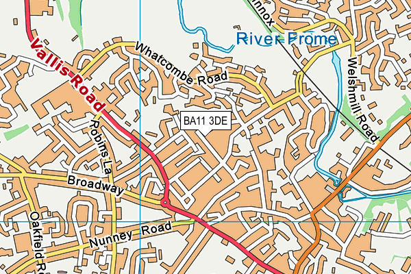 BA11 3DE map - OS VectorMap District (Ordnance Survey)