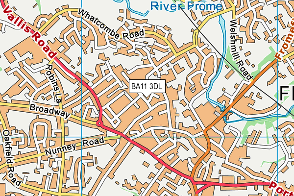 BA11 3DL map - OS VectorMap District (Ordnance Survey)