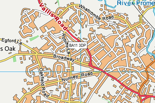 BA11 3DP map - OS VectorMap District (Ordnance Survey)